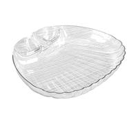 Ancsttu Plateau De Service Pour Dumplings,Plat De Cuisine À 3 Compartiments Divisés - Plats À Sushi Avec Soucoupe À Sauce | Pour Pâtes, Fruits, Snacks, Légumes, Apéritifs De Fête, Salade Et