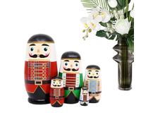 Ancsttu Poupées Gigognes pour Adultes, Poupées Emboîtables Casse-Noisette en Bois Fait Main, Modèle Bois, Décoration Maison pour Salon Table Fêtes Chambre Enfant Entrée Cheminée