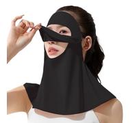 Ancsttu Protection Faciale,Masque Anti-UV Pour Visage Et Nuque - Masque Respiratoire Lavable avec Bretelles Réglables Ouverture pour Boire et Protection Nuque Jardinage Pêche Travaux Extérieur