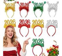 Ancsttu Serre-Têtes De Fête Pour Femmes - 8 Pièces Bandeau Pour La Bonne Année,2026 Serre-Têtes Pour La Bonne Année | Pour Femmes Adolescents Décoration Événement Centre Commercial Activité