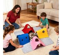 Ancsttu Tapis De Jeu pour Chat | 4-en-1 Tapis de Jeu à Tunnel pour Les Animaux | Tunnels d'Activité pour Animaux Domestiques,pour Enrichissement du Salon Intérieur Extérieur Chambre Réduction De