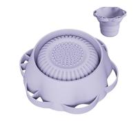 Ancsttu Tapis Nettoyeur pour Pinceaux de Maquillage - Outil de Lavage pour Brosses Cosmétiques - Outils De Lavage Avec Support De Séchage Grattoir Pliable Et Séchage À L'Air Pour Maison Et Salon