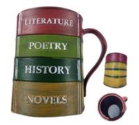 Ancsttu Tasse À Café En Forme De Livre, Tasse De Livre Peinte Avec Poignée Mug Amusante Et Créative Pour Lecteur Bibliophile Amateur De Livres Écrivain