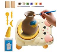 Ancsttu Tour de Poterie Miniature | Kit de Modelage Argile Débutants | Outil Interactif de Modelage et Peinture pour Débutants École Maison Colonies de Vacants Temps Familial