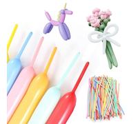 Ancuioyz 100 Pcs Ballon Long En Latex, Ballons Magiques Set, Long Ballons Pour Modélisation, Ballon Magique Pour Anniversaire Des Enfants, Mariage Et Fête (Maca)