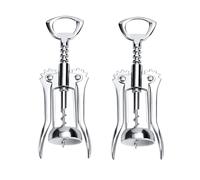 Ancyen Lot de 2 ouvre-bouteille portables en acier inoxydable - Type d'aile - Pour sommeliers - Tire-bouchon -