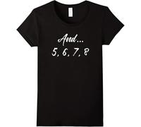 and 5 6 7 8 Funny Dancing Dance Teacher T-Shirt Summer Style Men Short Sleeve T Shirt Funny Cool Top Tee Harajuku Black Manches Courtes(Small)