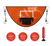 and Hops - Outil de Sport Trampoline, Filet de But Multifonction | Panneau arrière résistant aux intempéries et Amusant avec Dispositif de gonflage sphérique pour