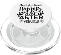 and She Lived Happily Ever After Divorced in My Divorced Era PopSockets PopGrip pour MagSafe