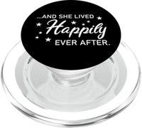 and She Lived Happily Ever After - Funny Divorce PopSockets PopGrip pour MagSafe