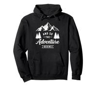 And So The Adventure Begins, Hommes Femmes Camping Randonnée Sweat à Capuche