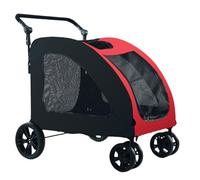 and Spacious Pet for Dog with Ventilation Window and Secure Braking Systems Foldable Carriers Pet Pushchair