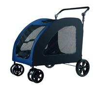 and Spacious Pet for Dog with Ventilation Window and Secure Braking Systems Foldable Carriers Pet Pushchair