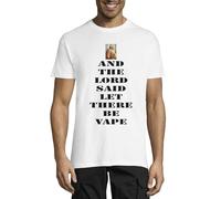 and The Lord Said Crew Neck Cotton T-Shirt Homme Blanc, blanc, 4XL