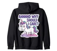 and Why Should I Care? Drôle Sarcastique Licorne Papa Maman Blague Sweat à Capuche
