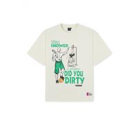 AND1 T-Shirt 'Did You Dirty Trash Talk' beige / vert / noir, Taille XL
