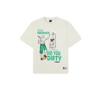 AND1 T-shirt 'Did You Dirty Trash Talk' écru / jaune / vert / noir, Taille S