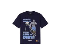 AND1 T-Shirt 'Grab A Shovel' bleu marine / azur / gris, Taille XL
