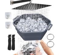 Anda Arctic Ice Shower,Kit Douche Arctic Ice Pour La Récupération,Refroidisseur D'eau Pour Bain Glace, Baignoire Portable À Glace Rapide,Seau Bain Pliable En Silicone Pour Douche Glacée Le Bain