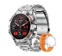 Anda-Montre Intelligente Étanche Ip67 Pour Homme,Montre Intelligente De Sport,Tracker De Fitness,Appel Bluetooth,Tiroir En Acier,Android,Ios,K52,1.39"" - Type Steel Silve