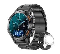 Anda-Montre Intelligente Étanche Ip67 Pour Homme,Montre Intelligente De Sport,Tracker De Fitness,Appel Bluetooth,Tiroir En Acier,Android,Ios,K52,1.39"" - Type Steel Black