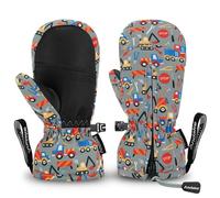 Andake Enfants Gants de Ski, 3M Thinsulate 2-7 Ans Garçons et Filles Gants d'hiver Warm Imperméable Coupe-Vent Thermique Mitaines pour Ski, Snowball, Patin à Glace (Voiture Jouet, XS(ca. 5-8 Ans))