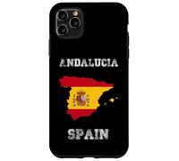 Andalousie Espagne Drapeau Espagne Vintage Carte Design Coque pour iPhone 11 Pro Max