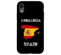 Andalousie Espagne Drapeau Espagne Vintage Carte Design Coque pour iPhone XR