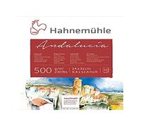Andalucía Lot de 12 feuilles de papier aquarelle rugueux mat 500 g/m² 24 x 32 cm
