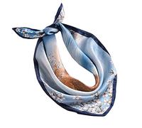 ANDANTINO Écharpe 100% pure soie de mûrier, grand foulard carré léger de 90 cm, châle à cheveux pour femme, avec emballage cadeau, Large
