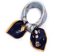 ANDANTINO Écharpe 100% pure soie de mûrier, grand foulard carré léger de 90 cm, châle à cheveux pour femme, avec emballage cadeau, Large