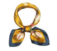 ANDANTINO Écharpe 100% soie de mûrier véritable - 53,3 x 53,3 cm - Foulard léger - Pour femmes et hommes - Petites écharpes carrées imprimées numériquement, Small