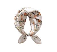 ANDANTINO Écharpe 100% soie de mûrier véritable - 53,3 x 53,3 cm - Foulard léger - Pour femmes et hommes - Petites écharpes carrées imprimées numériquement, Small