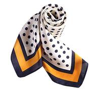 Andantino - Foulard carré 100% pure soie de mûrier pour cheveux - 68 cm - Pour homme et femme - En soie naturelle - Imprimé numérique, Medium