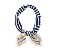 Andantino - Foulard carré 100% pure soie de mûrier pour cheveux - 68 cm - Pour homme et femme - En soie naturelle - Imprimé numérique, Géométrie., Medium