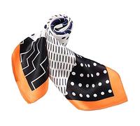 ANDANTINO Foulard carré léger 100% en soie de mûrier, perméable à l'air, imprimé numériquement, emballage cadeau, 53,5 cm, Medium
