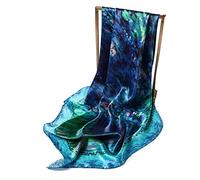 Andantino Grand foulard 100% pure soie de mûrier - 88,9 cm - Grand foulard carré léger - Pour femme - Avec emballage cadeau (nénuphar)