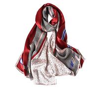 ANDANTINO Longue écharpe 100% soie de mûrier pour femme - Grand châle/foulard pour le cou - Bandeau oblong pour cheveux avec emballage cadeau, Large