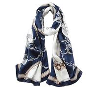 ANDANTINO Longue écharpe 100% soie de mûrier pour femme - Grand châle/foulard pour le cou - Bandeau oblong pour cheveux avec emballage cadeau, Large