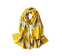 ANDANTINO Longue écharpe 100% soie de mûrier pour femme - Grand châle/foulard pour le cou - Bandeau oblong pour cheveux avec emballage cadeau, Large
