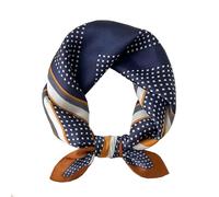 ANDANTINO Petit foulard léger carré unisexe 100% soie de mûrier véritable, imprimé numérique, 52 x 52 cm, Medium