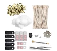 ANDARS Kit d'Accessoires pour Pierre à Feu - Kit d'Accessoires pour Pierres à Briquet - Accessoires pour Briquets avec 200 Pièces, 50 Mèches & Kit de Réparation - Tampons Économiseurs, Tournevis, Meul