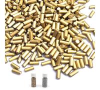ANDARS Lot de 600 pierres à feu - 2,2 mm - Or/argenté - Avec bouteille de rangement - Convient pour briquets compatibles avec briquet à silex