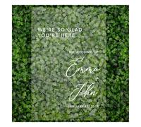 Andaz Press Grand panneau de mariage personnalis en acrylique 16 x 24 pouces So Glad You're Here Panneau personnalis Panneau de bienvenue pour