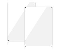 Andchi Panneau en Aluminium Blanc 25x35cm, 2 Pièces, Simple, Intérieur/Extérieur, Avertissement, Instruction, Directionnel