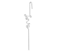Andelaisi Boucles d'oreilles manchettes Letter Love - Crochets rampants or pour femmes et filles, Strass Métal Argent