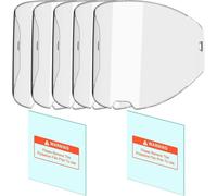 ANDELI Lot de 5 lentilles de recouvrement extérieur + 2 lentilles de protection intérieures - Grande vitre de visualisation pour casque de soudeur ANDELI Red Cat MOON3SC1LEDS Moon LED PRO