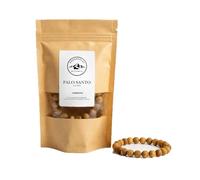 Andengeist Palo Santo Bracelet avec perles en bois, bracelet en bois du Pérou, protection énergétique et aromathérapie, Kleine, Bois, Pas de gemme