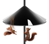 andergi Lot de 1 déflecteur d'écureuil large de 48,3 cm pour mangeoire à oiseaux, protection montée sur mât pour nichoir extérieur, dissuasif en plastique pour hameçon de berger (noir)