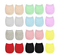 ANDERK 10 paires Femmes Basses Chaussettes Coton Invisibles Courtes Décontractées Chaussettes Respirantes Sneaker Demi, Multicolore